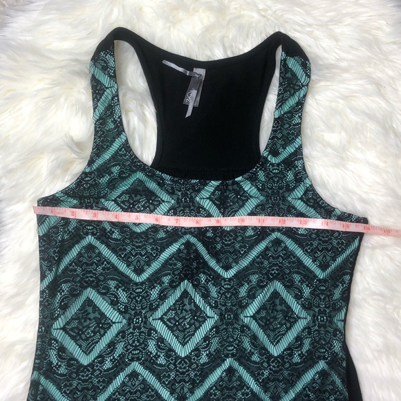 Vanity Mint Green Black Lace Tank Top - Picture 10 of 15